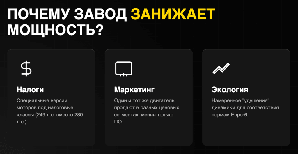 Почему завод занижает мощность